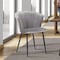 Armen Living Lulu Contemporary Dining Chair in Black Powder Coated Finish and Gray Velvet LCLUCHBLGREY - alternate 3